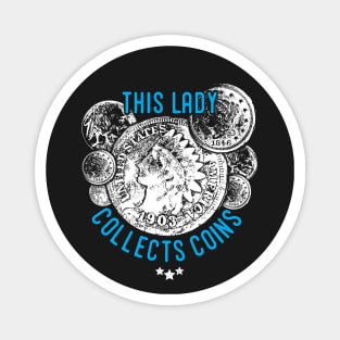 Ladies USA coin collector Magnet